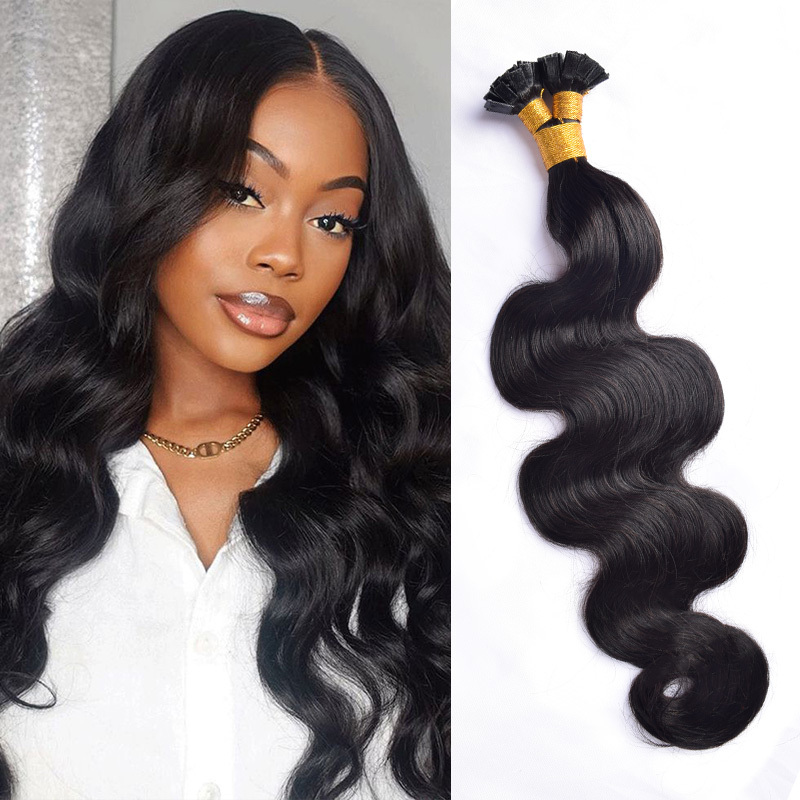 Flat Tip Hair Extensions Human Hair Natural Color 100% Real Human Hair Brazilian Remy Flat Tips Hair for Women 100g