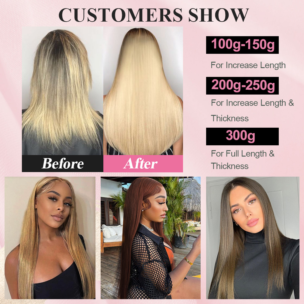 Colour Straight Tape in Hair Extensions Human Hair 20pcs 50g/pack Seamless Skin Weft Hair RXHAIR