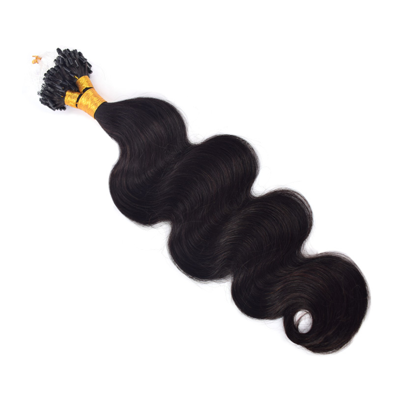 Body Wave Mirco Ring Hair Extension Real Human Hair Microlink Micro Link Bead Hair Extensions For Black Women