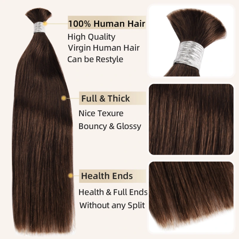 #2 Straight Boho Braids No Weft Bulk Hair for Human Hair RXHAIR