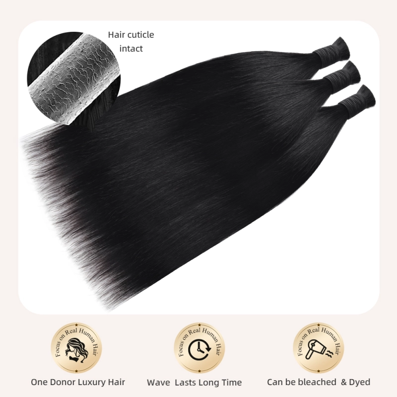 #1 Boho Braids Straight No Weft Bulk Hair for Human Hair RXHAIR