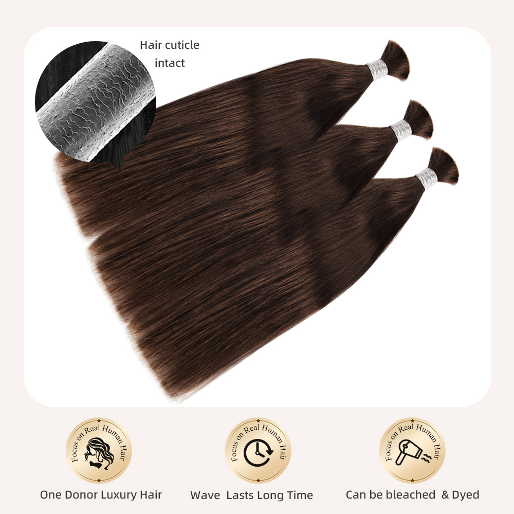 #2 Straight Boho Braids No Weft Bulk Hair for Human Hair RXHAIR