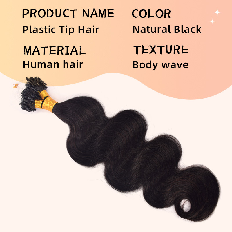 Body Wave Mirco Ring Hair Extension Real Human Hair Microlink Micro Link Bead Hair Extensions For Black Women