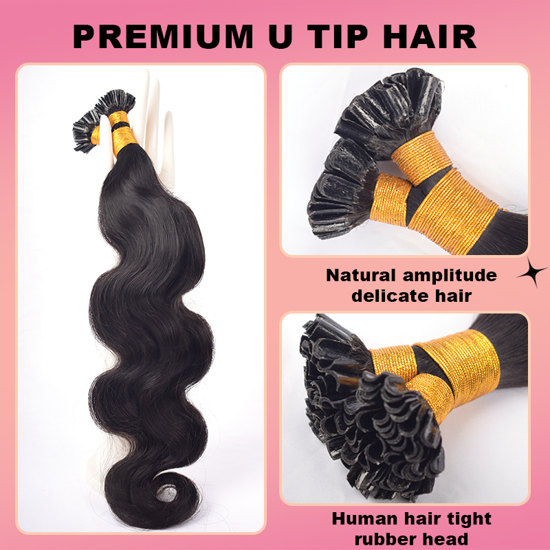 Body Wave U Tip Hair Extensions Real Human Hair 100g Natural Black Utip Hair Extensions Human Hair For Women