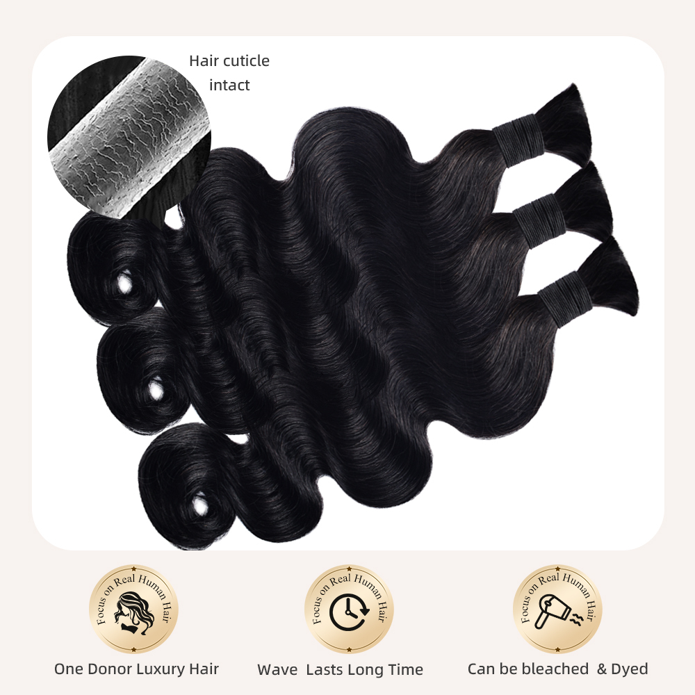 #1 Body Wave Boho Braids No Weft Bulk Hair for Human Hair RXHAIR