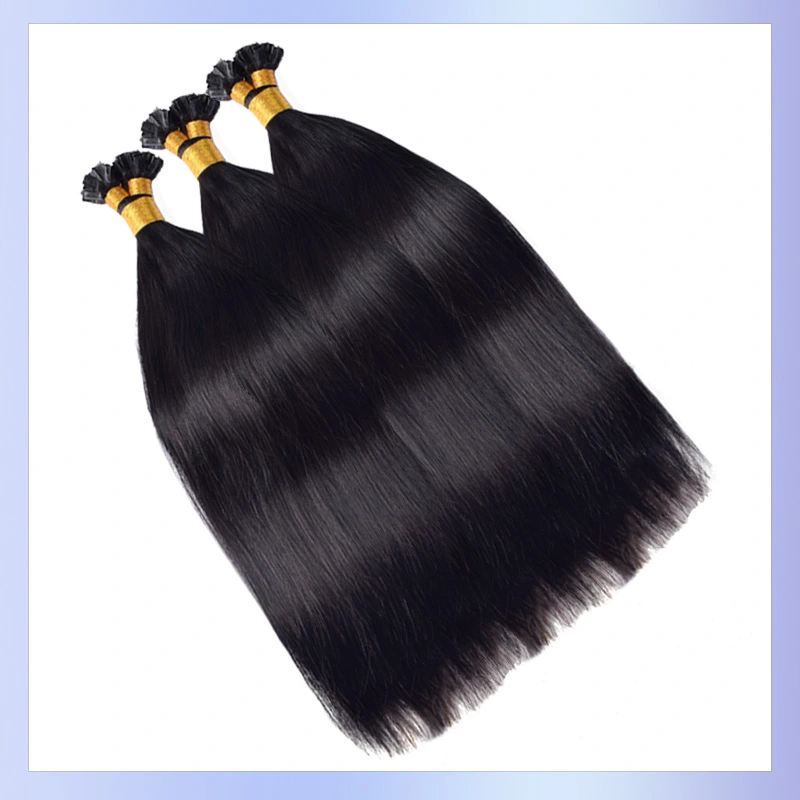 Straight V Tip Hair Extensions Real Human Hair 100g Natural Black Vtip Hair Extensions Human Hair For Women