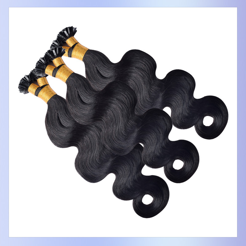 Body Wave V Tip Hair Extensions Real Human Hair 100g Natural Black Vtip Hair Extensions Human Hair For Women