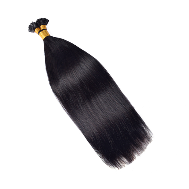 Straight V Tip Hair Extensions Real Human Hair 100g Natural Black Vtip Hair Extensions Human Hair For Women
