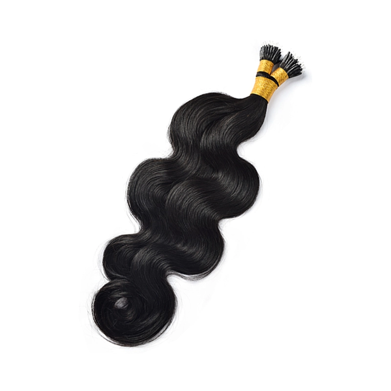 Body Wave Nano Ring Hair Extension Real Human Hair Extensions Natural Colour Black