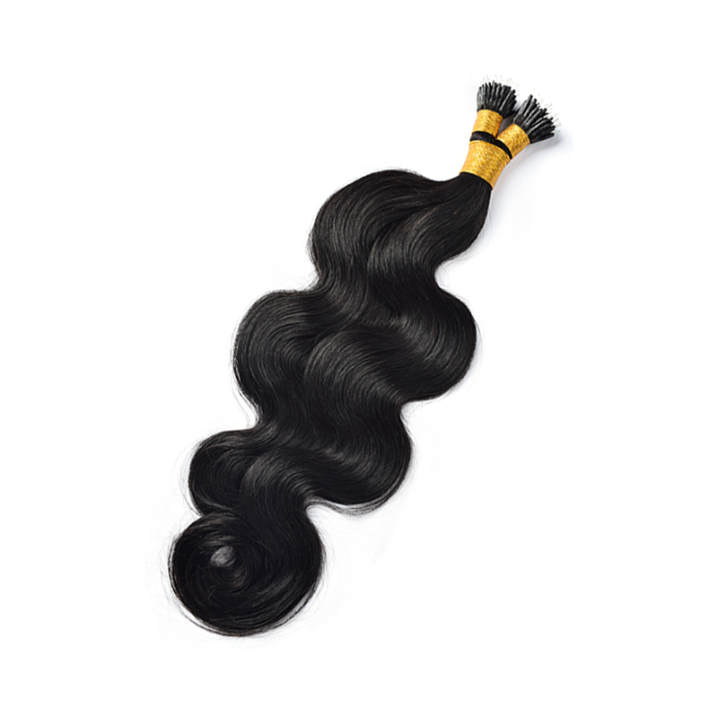Body Wave Nano Ring Hair Extension Real Human Hair Extensions Natural Colour Black