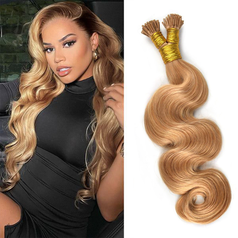 Body Wave I Tip Hair Extensions Human Hair Natural Black Itips Hair Extension For Black Women 100% Real Human Hair 100g