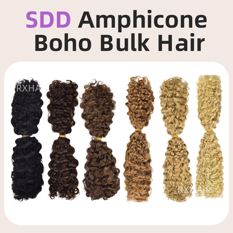 SDD boho braid hair super double drawn 3C4A  Burmese Curly  100% Virgin Human Hair Raw Hair