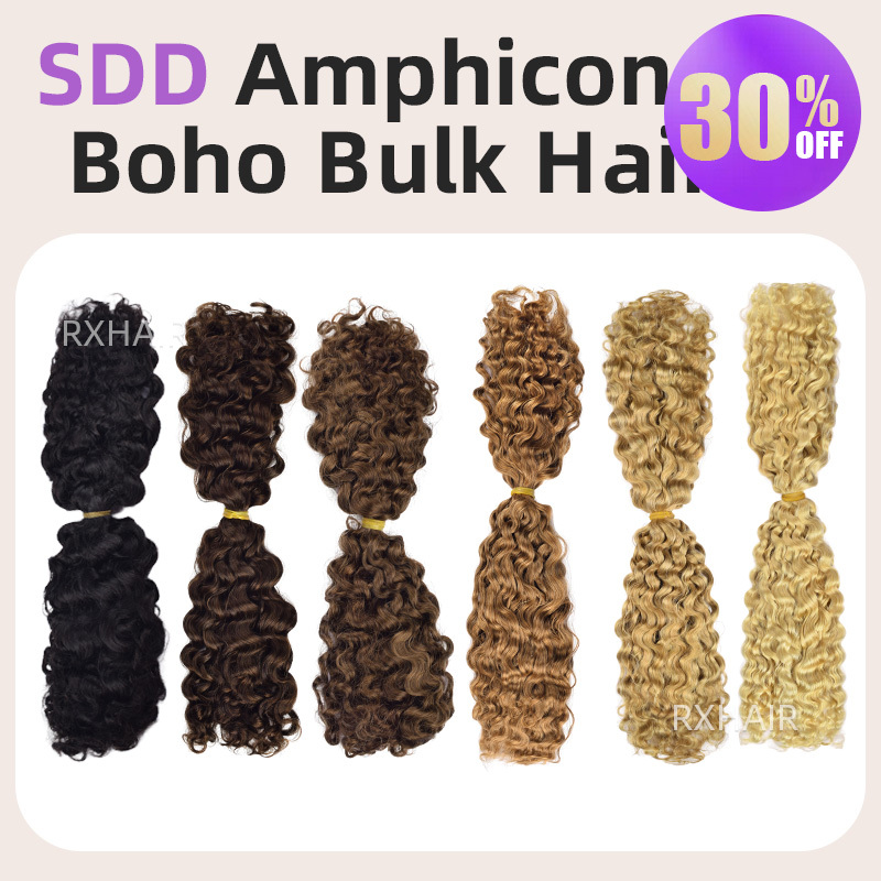 SDD boho braid hair super double drawn 3C4A  Burmese Curly  100% Virgin Human Hair Raw Hair