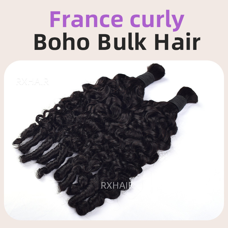 100% Virgin Human Hair France Curly #1B |  Tangle-Free & Heat Resistant