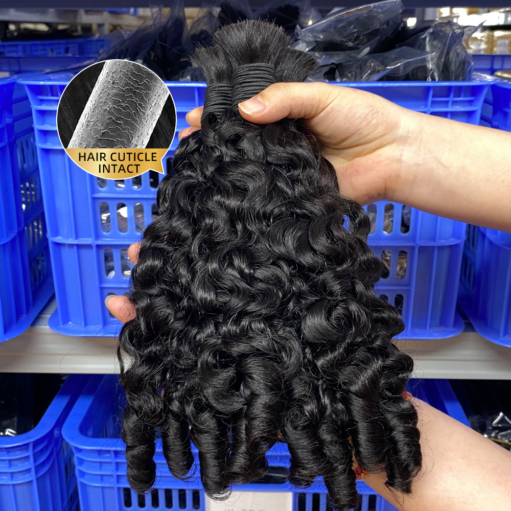 100% Virgin Human Hair France Curly #1B |  Tangle-Free & Heat Resistant