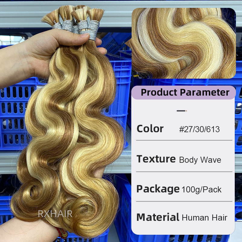 Mix 3 Color Body wave Hair | Boho Braid Human Hair Bulk Pack 100% human hair
