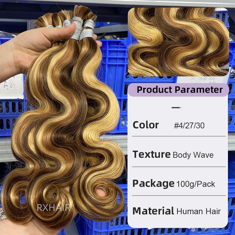 Mix 3 Color Body wave Hair | Boho Braid Human Hair Bulk Pack 100% human hair