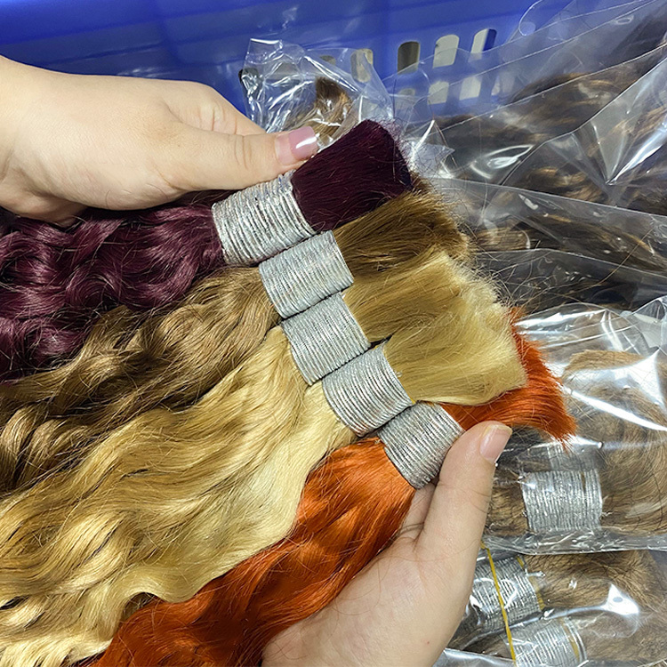 #613 Blonde Boho Braids Water Wave No Weft Bulk Hair for Human Hair RXHAIR
