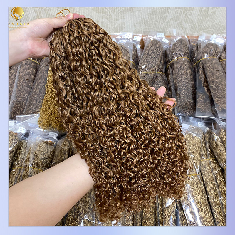 Pre-crochet braids human hair crochet hair extensions Pixie curly #27 #30 RXhair