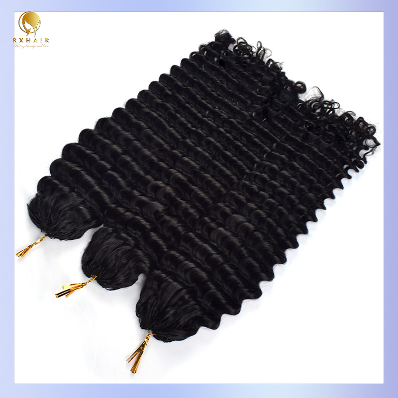 Crochet hair Deep wave #1b natural black Pre-crochet braids Human hair extensions crochet hairstyles for black women curly