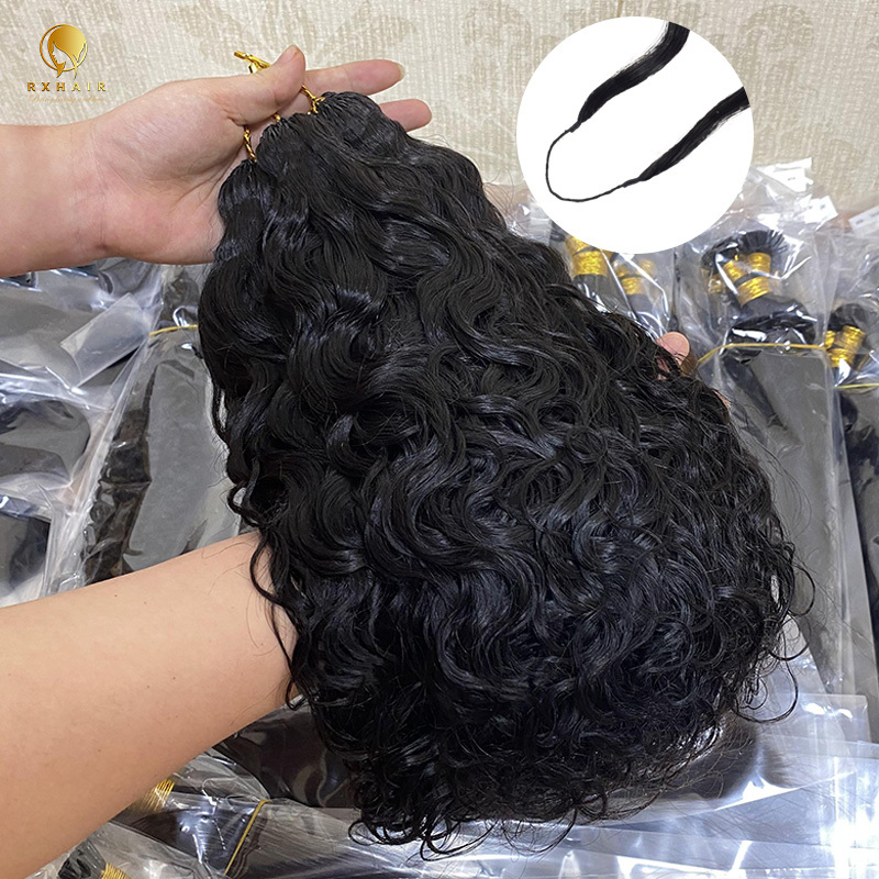 Water Wave Crochet Braids #1B Natural Black   Human Hair Extensions  # RXHAIR