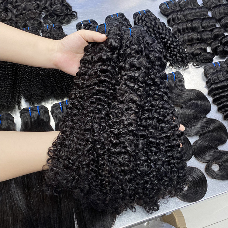 Jerry Curly Bundles #1B Jerry Curly Bundles #1B  100% Real human Hair  Bouncy & Tangle-Free RXHAIR