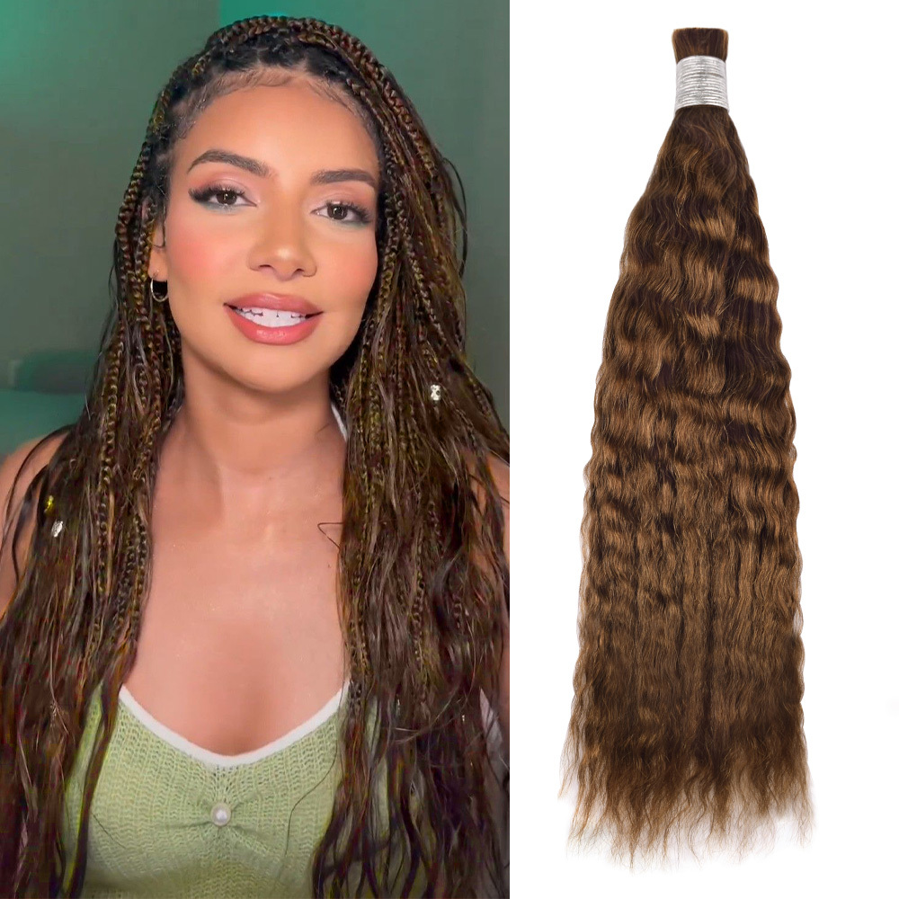 #4 Wet and wavy Boho Braids No Weft Bulk Hair For Human Hair RXHAIR