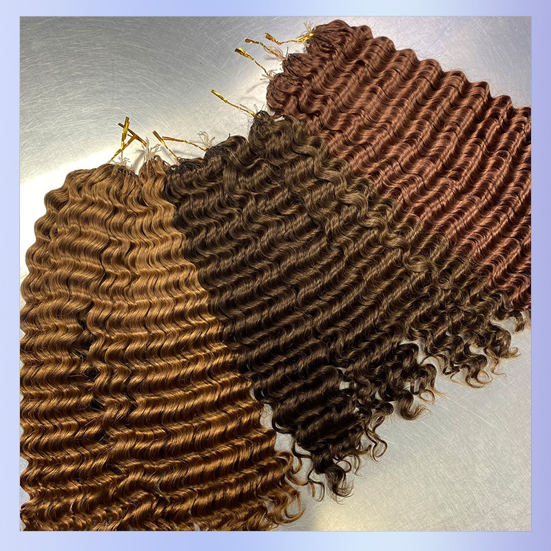 Deep Wave Crochet Hair #4 #8 #27 #30 Color Collection | 100% Human Hair Multi-Color Bundles