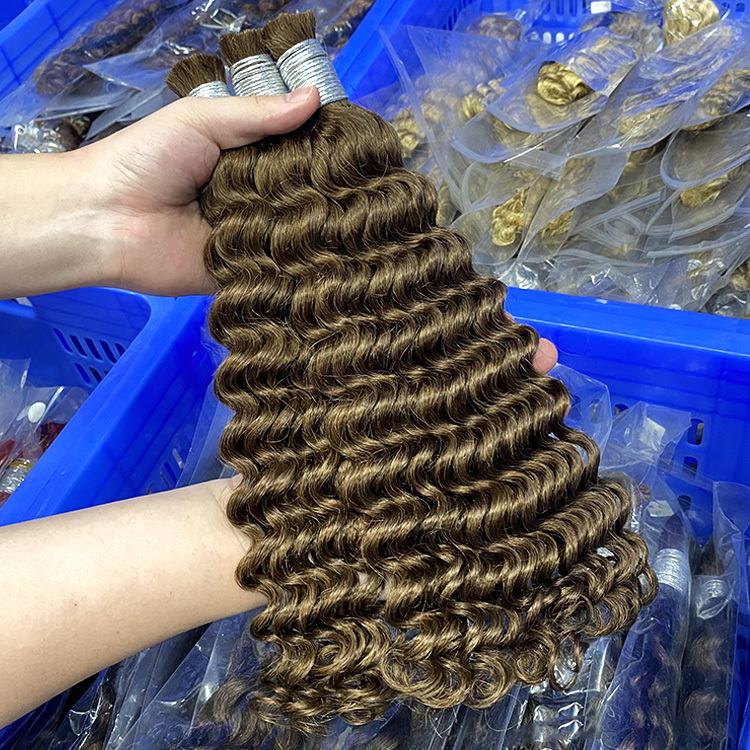 #4 Deep Wave Boho Braids No Weft Bulk Hair for Human Hair RXHAIR