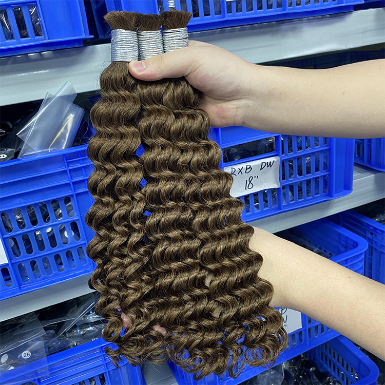 #4 Deep Wave Boho Braids No Weft Bulk Hair for Human Hair RXHAIR