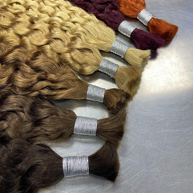 #4 Deep Curly Boho Braids No Weft Bulk Hair for Human Hair RXHAIR