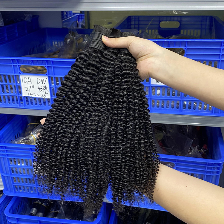 #1B Natural Black Boho Braids Kinky Curly No Weft Bulk Hair for Human Hair RXHAIR