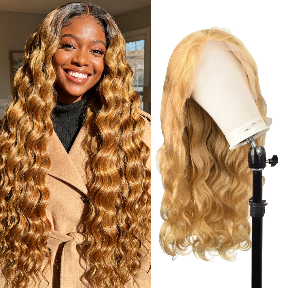 #27 Body Wave HD Lace Front Wigs Human Hair 200% Density Transparent Lace Frontal Wigs Pre Plucked With Baby Hair RXHAIR