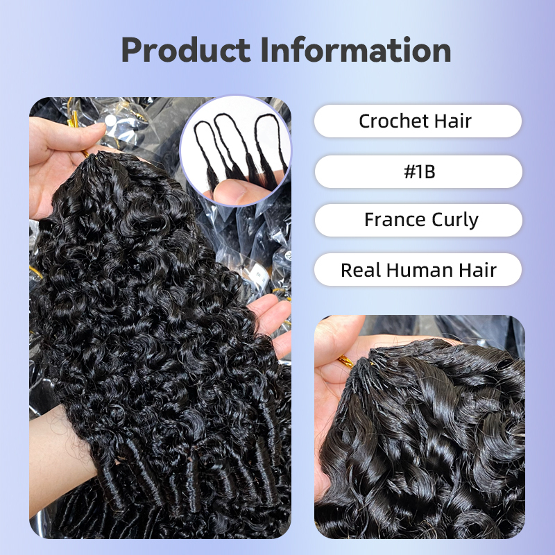 Crochet Braids #1B Natural Black   Human Hair Extensions  # RXHAIR