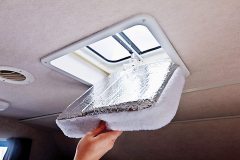 Trailer RV Vent Insulators 14"x14"x3" RV Vent Pillow RV Skylight Insulators with velcro for inside Trailer