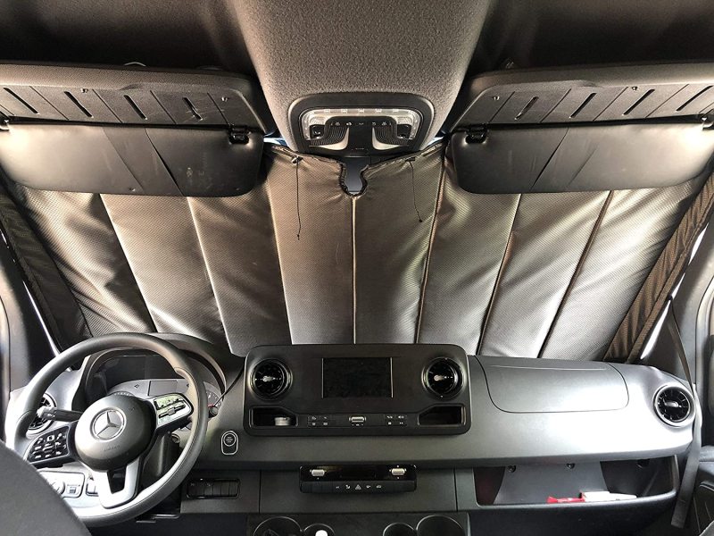 High Quality Van Window Covers Blackout Insulated Van Windshield Cover For Sprinter Van 2007-2018 Sprinter Van Front Kit