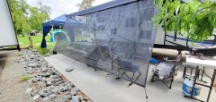 Threewen RV Awning Sun Shade Screen PVC mesh Camper Awning Shade Screen UV Blocker RV Awning Sunshade Screen