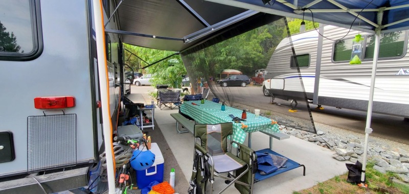 Threewen RV Awning Sun Shade Screen PVC mesh Camper Awning Shade Screen UV Blocker RV Awning Sunshade Screen