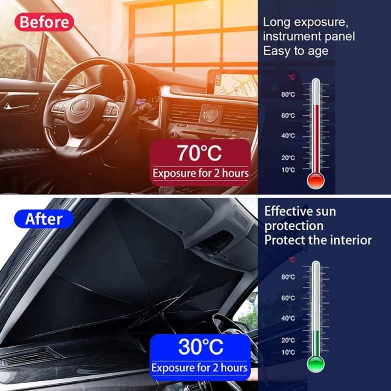 High Quality Car Windshield Sun Shade Umbrella Foldable Car Umbrella Cover UV Blocks Car Umbrella