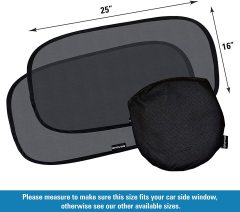 Custom Printing Car Window Shade For baby 2 Pack Car Window Shades for side windows protection from Sun UV Rays