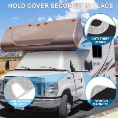 RV Windshield Cover Compatible With Ford Class C 1997-2022 RV Front Window Cover RV Motorhome Windshield Cover Snow Cover
