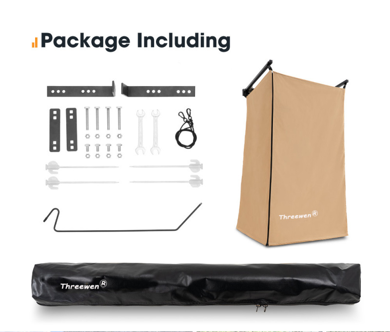 Threewen Camping Shower Tent Awning Fold-Out Instant Ensuite Change Room