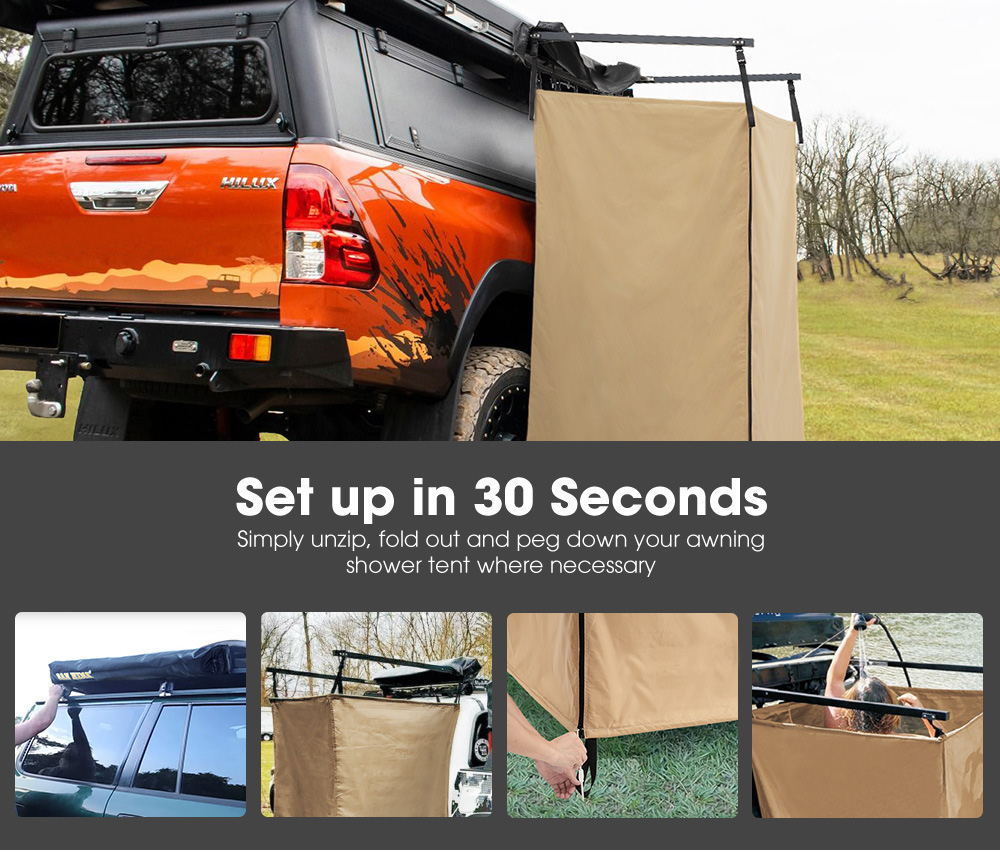 Threewen High Quality Outdoor Shower Tent Camping Car Side Shower Tent heavy Duty Bath Toilet Tent