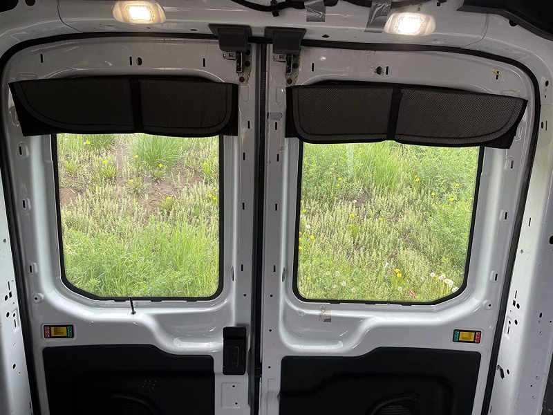 Transit Rear Door Window Covers 2015-2023 Ford Transit Blackout window covers for rear doors