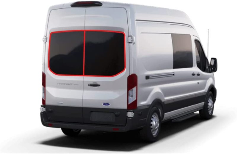 Threewen OEM Transit Rear Door Window Covers Ford Transit Rear Door Window Coverings