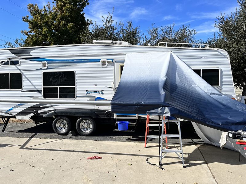 High Quality Threewen RV Awning Fabric Replacements Heavy Duty Waterproof Vinyl Camper Awning Replacement Universal outdoor Canopy For RV,Trailer