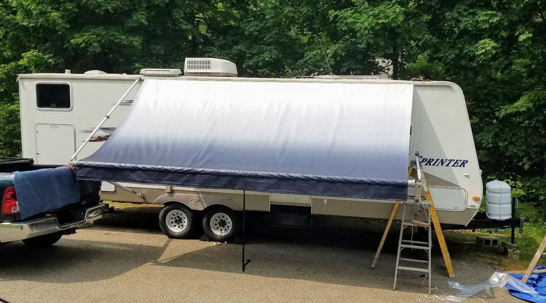 High Quality Threewen RV Awning Fabric Replacements Heavy Duty Waterproof Vinyl Camper Awning Replacement Universal outdoor Canopy For RV,Trailer