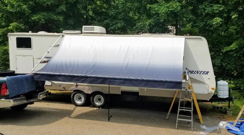 High Quality Threewen RV Awning Fabric Replacements Heavy Duty Waterproof Vinyl Camper Awning Replacement Universal outdoor Canopy For RV,Trailer