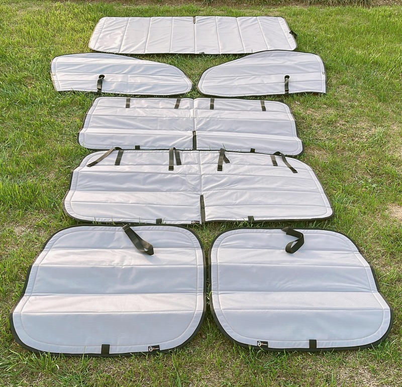 Threewen OEM RAM Promaster Insulated Blackout Rear Door Window Covers for Bare Metal Window 2014+