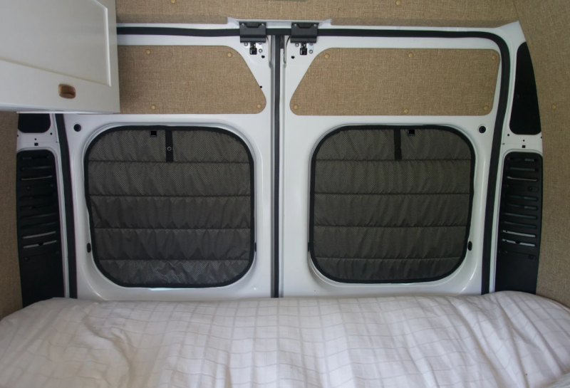 Threewen OEM RAM Promaster Insulated Blackout Rear Door Window Covers for Bare Metal Window 2014+